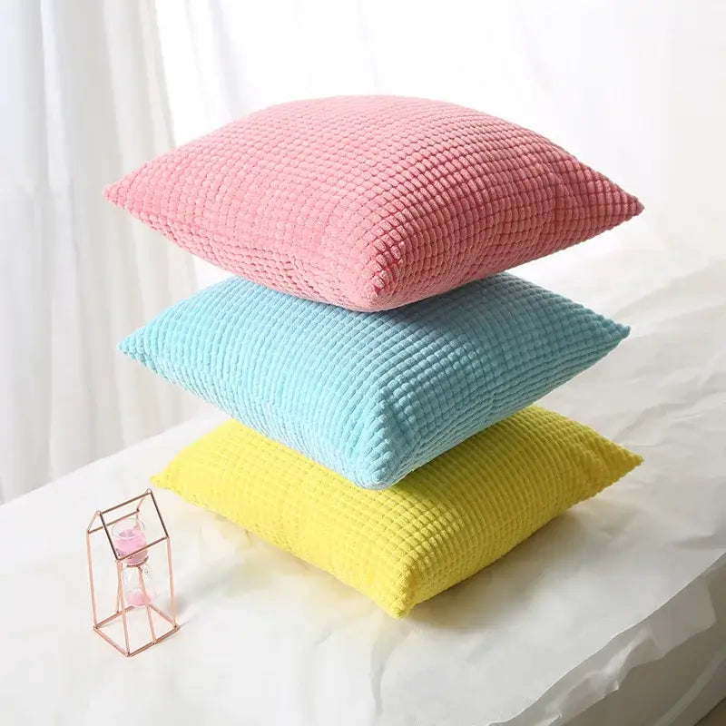 Navy & charcoal corduroy corn grain cushion cover living room set