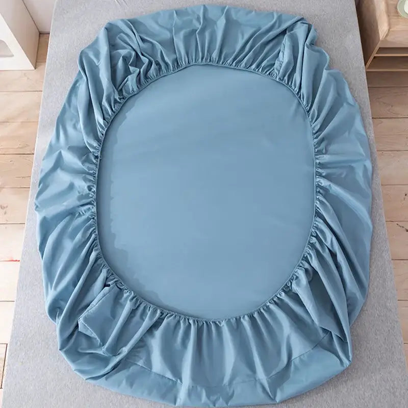 Neutral microfiber double bed elastic fitted sheet bedroom cover