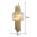 Nordic gold crystal wall sconce light living room decorbites crystal wall