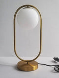 Nordic gold oval glass ball led desk lamp for bedroom