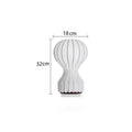 Nordic ribbed white silk table lamp for bedroom decor