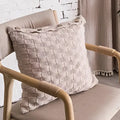 Nordic woven decorbites knit pillow cover living room button closure