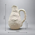 Off-white handmade irregular grain ceramic pitcher vase living room