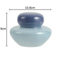 Orange & blue glass storage jar set kitchen candy pot