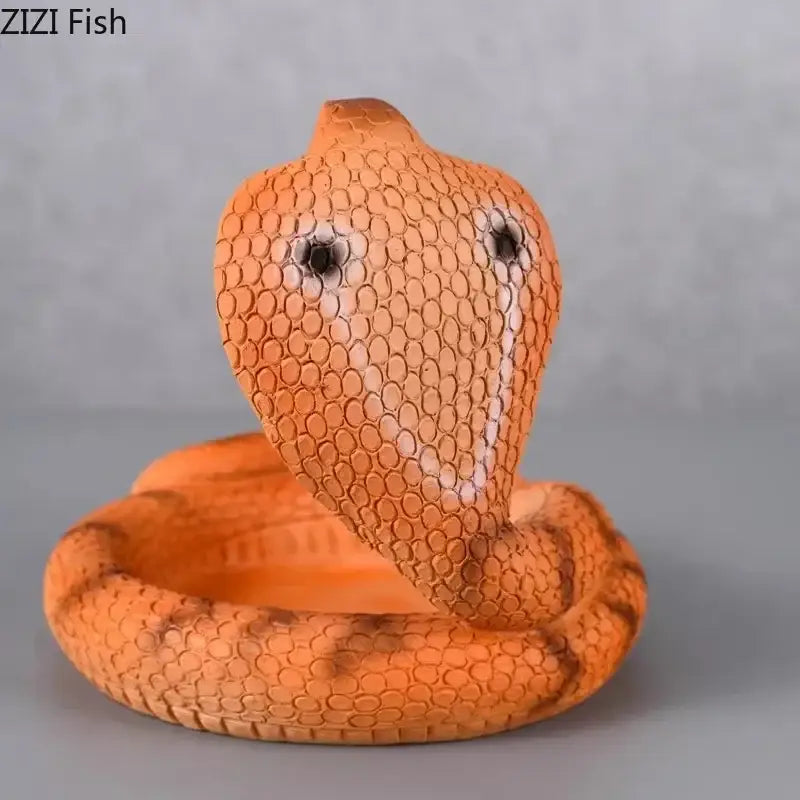 Orange cobra ashtray resin crafts office decor