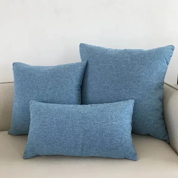 Orange textured linen cushion cover set living room ivory sofa cushion