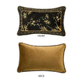 Oriental bamboo black gold pillow covers living room decor