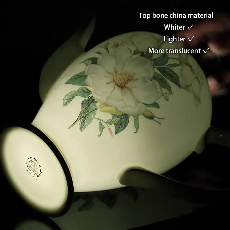 Ornate 18th century scene bone china tea pot dining room porcelain