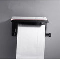 Ornate black carved aluminum toilet paper holder bathroom rack