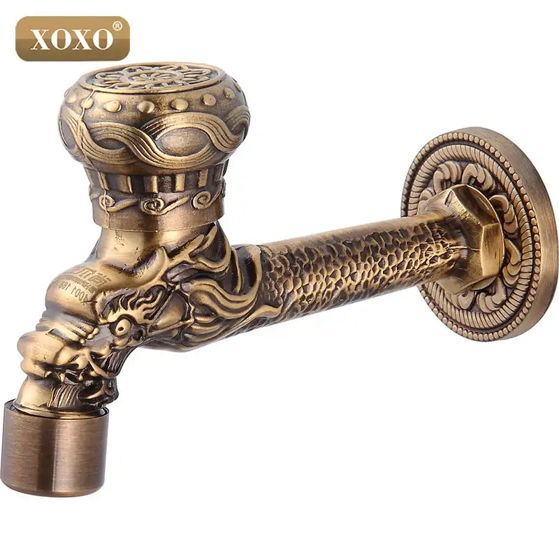 Ornate brass dragon decorbites dragon style faucet tap bathroom mount