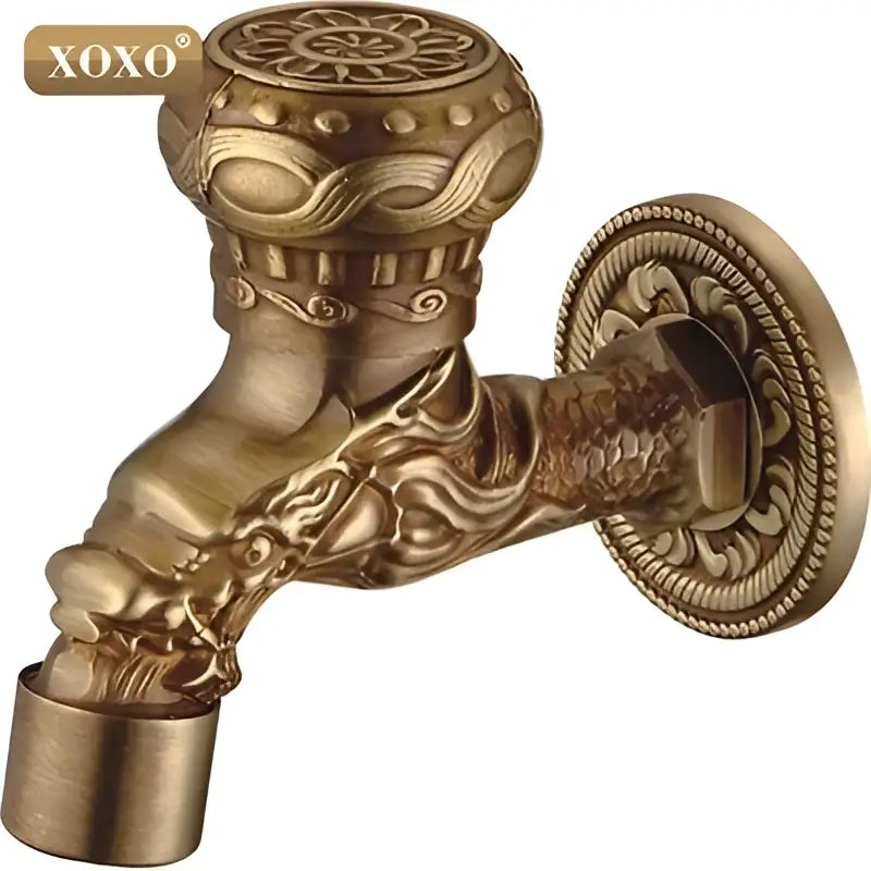 Ornate brass dragon decorbites dragon style faucet tap bathroom mount