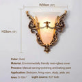Ornate gold glass sconce light with crystals for living room