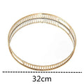 Ornate gold mirror glass storage tray bedroom jewelry decor
