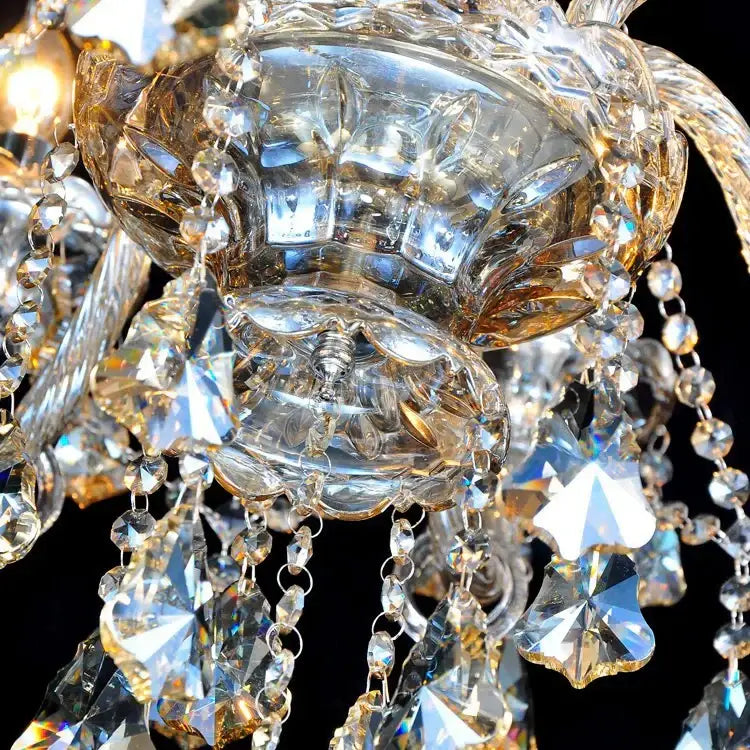 Ornate gold & silver decorbites crystal led chandelier living room light