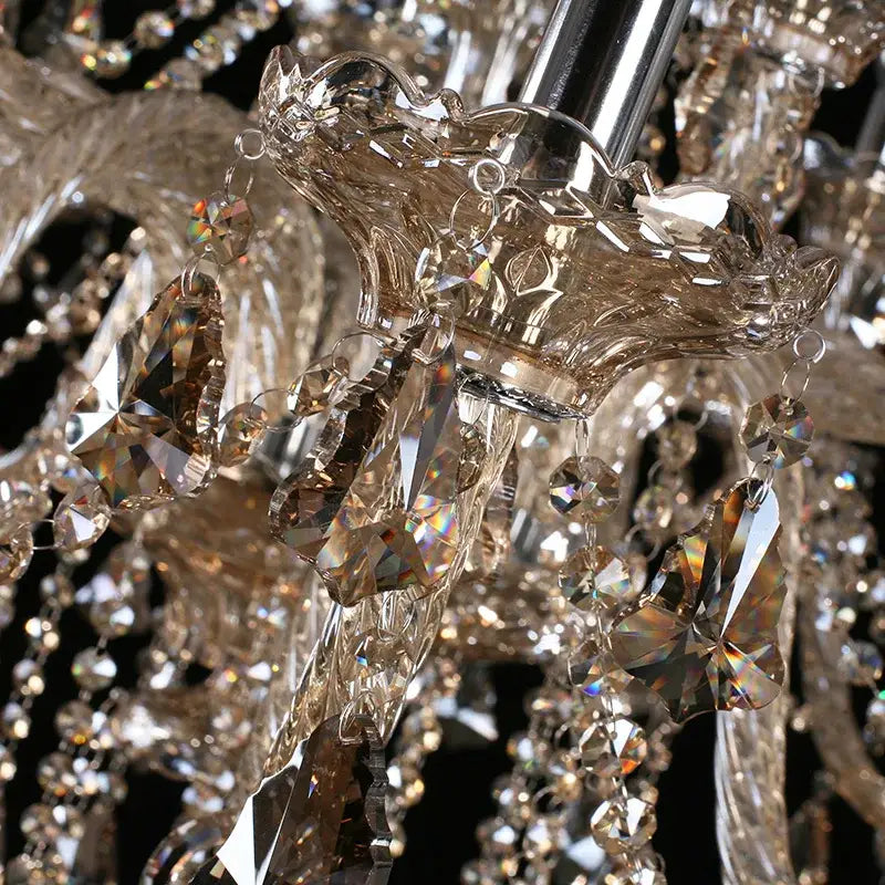 Ornate gold & silver decorbites crystal led chandelier living room light