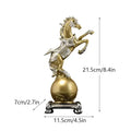 Ornate gold & silver decorbites golden horse sculpture living room