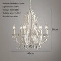 Ornate white decorbites iron crystal chandelier for living room