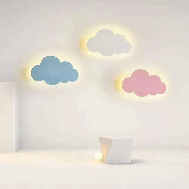 Pastel cloud led wall lamp kids bedroom colorful cartoon lighting