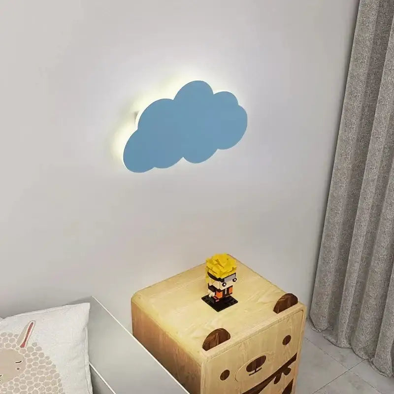 Pastel cloud led wall lamp kids bedroom colorful cartoon lighting
