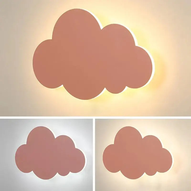 Pastel cloud led wall lamp kids bedroom colorful cartoon lighting