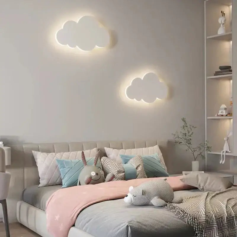 Pastel cloud led wall lamp kids bedroom colorful cartoon lighting