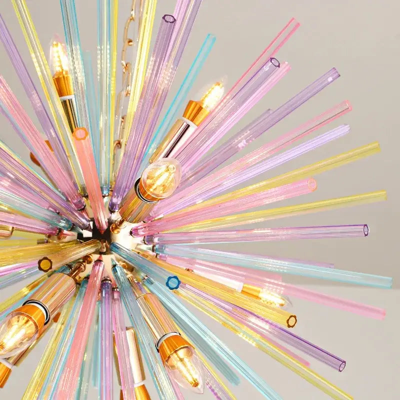 Pastel dandelion pendant lamp kids bedroom starburst chandelier