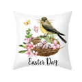 Pastel easter egg bunny pillow cover living room spring decor