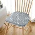 Patterned cotton hemp chair cushion for dining room seating