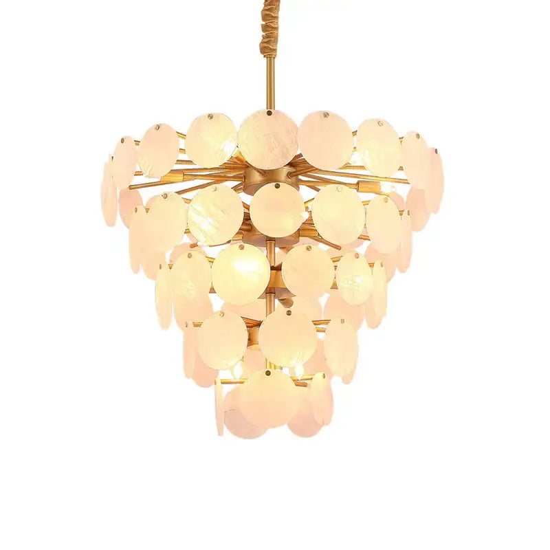 Pink agate designer led chandelier for dining room