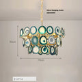 Pink agate designer led chandelier for dining room