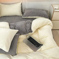 Pink and green milk velvet bedding sets bedroom winter comforter