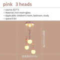 Pink and white unicorn led pendant ceiling light for children room