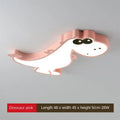 Pink & white dinosaur led ceiling lamp for kids bedroom