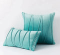 Pleated mustard yellow short wool velvet pillowcase for living room