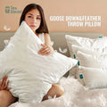 Plush white goose feather insert pillow bedroom & living room decor