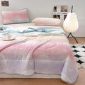 Polka dot smile white & red cool comforter set bedroom ruffled bedding