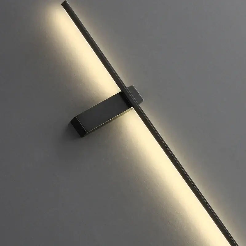 Postmodern black copper wall lamp for minimalist bedroom lighting