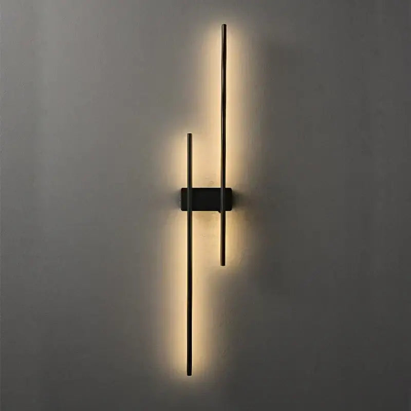 Postmodern black copper wall lamp for minimalist bedroom lighting