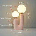 Postmodern cream glass table lamp bedroom decorbites glass light