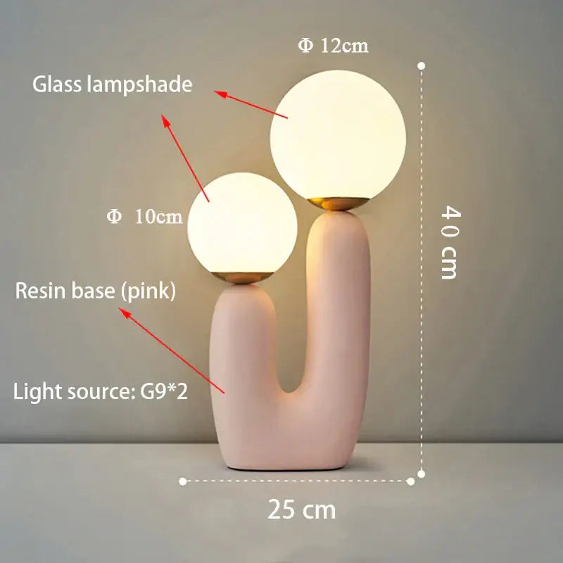 Postmodern cream glass table lamp bedroom decorbites glass light