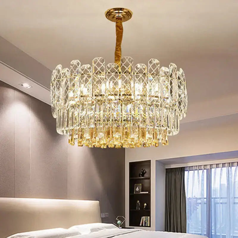 Postmodern decorbites gold lustre chandelier – dining room crystal light