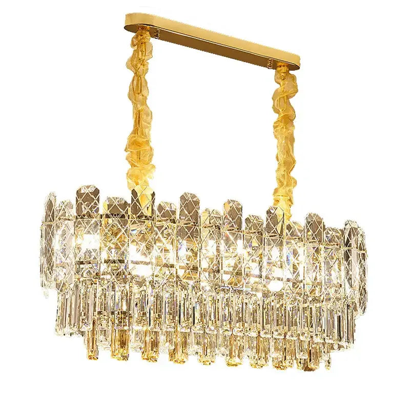 Postmodern decorbites gold lustre chandelier – dining room crystal light