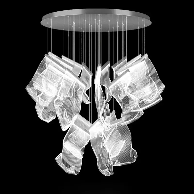 Postmodern decorbites golden love paper chandelier foyer led light