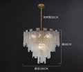 Postmodern frosted glass decorbites crystal chandelier dining room light