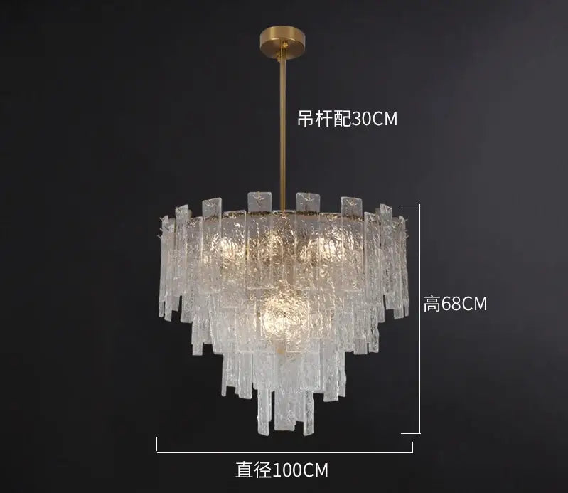 Postmodern frosted glass decorbites crystal chandelier dining room light