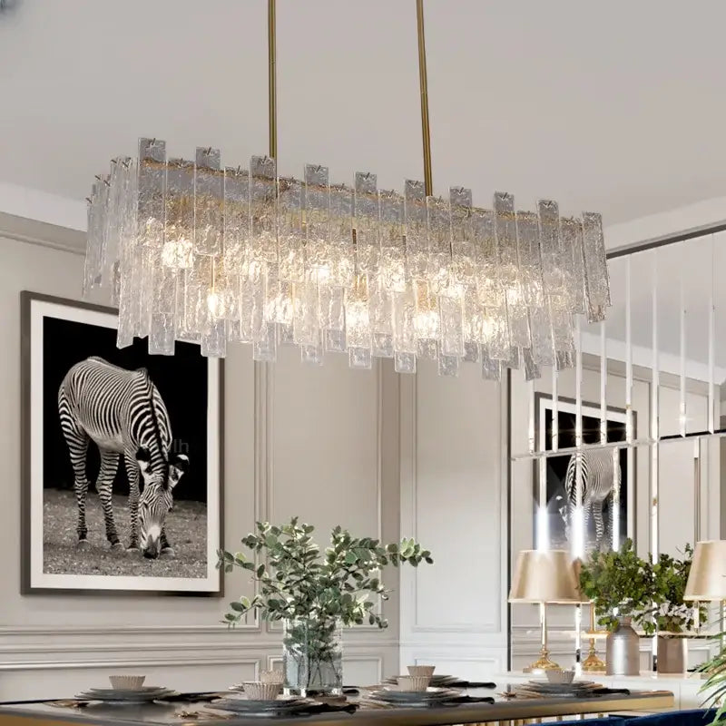 Postmodern frosted glass decorbites crystal chandelier dining room light