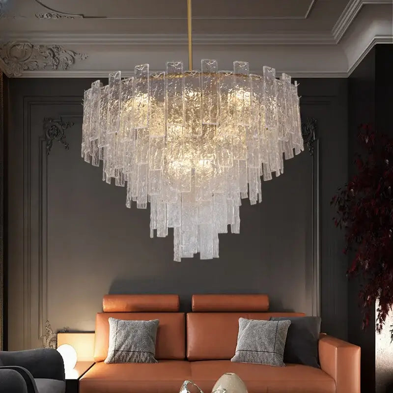 Postmodern frosted glass decorbites crystal chandelier dining room light