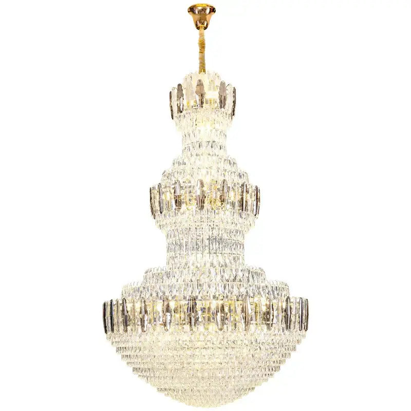 Postmodern gold and silver decorbites crystal chandelier hotel lobby