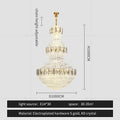 Postmodern gold and silver decorbites crystal chandelier hotel lobby