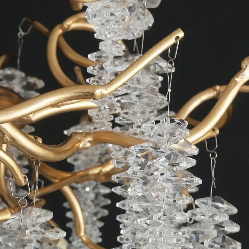 Postmodern gold decorbites crystal chandelier for dining room